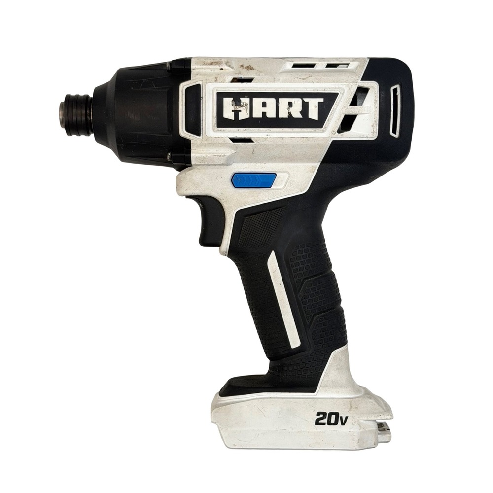 Hart HPID02 20V Cordless 1/4 Inch Hex Impact Driver Tool Only White Black Works